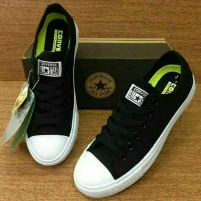 converse with lunarlon black