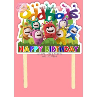 oddbods cake topper happy birthday | Shopee Philippines