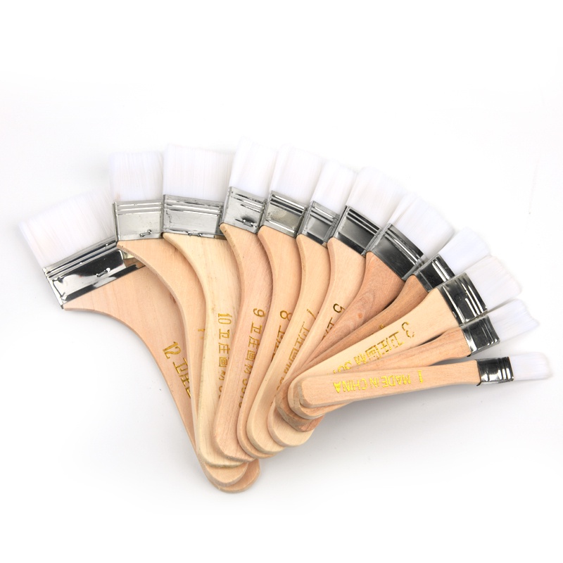 High Quality Wooden Handle Goat Hair Paint Brushes for Wall Different