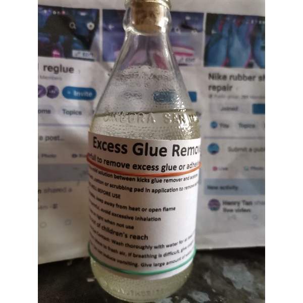 Excess Glue Remover 320ml 160ml 80 ml for reglue sneakers to remove