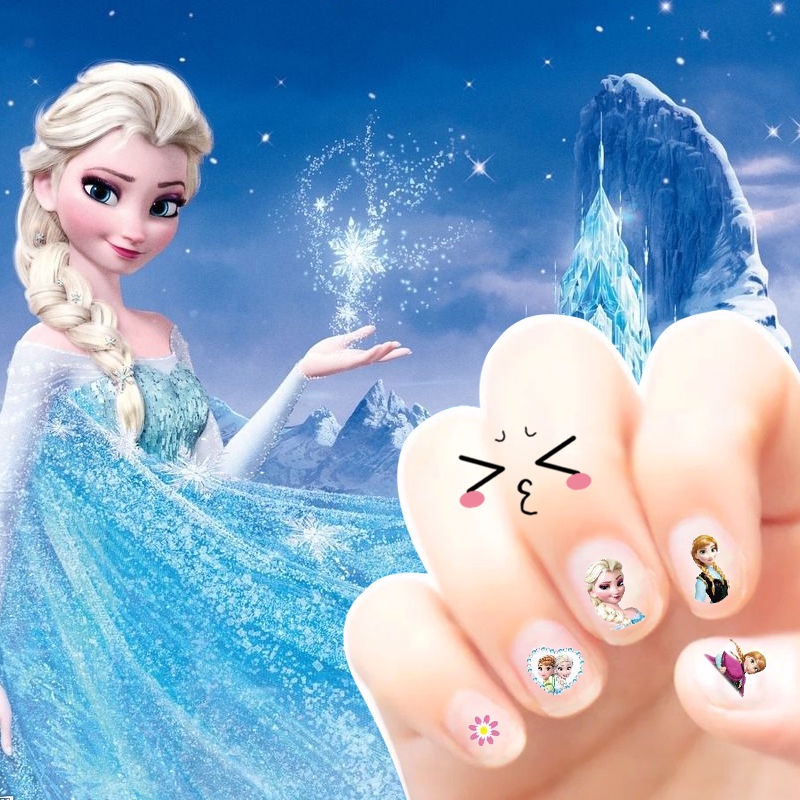 【Junshine】3/6 Sheets Kid Cartoon DIY Waterproof Sticker Cute Nial Sticker Set Easy to Tear Baby Healthy Manicure Stickers Beautiful Sophia Frozen Pony Hello Kitty Mickey Peppa Pig Finger Nail Stickers for Girls Kid Gift