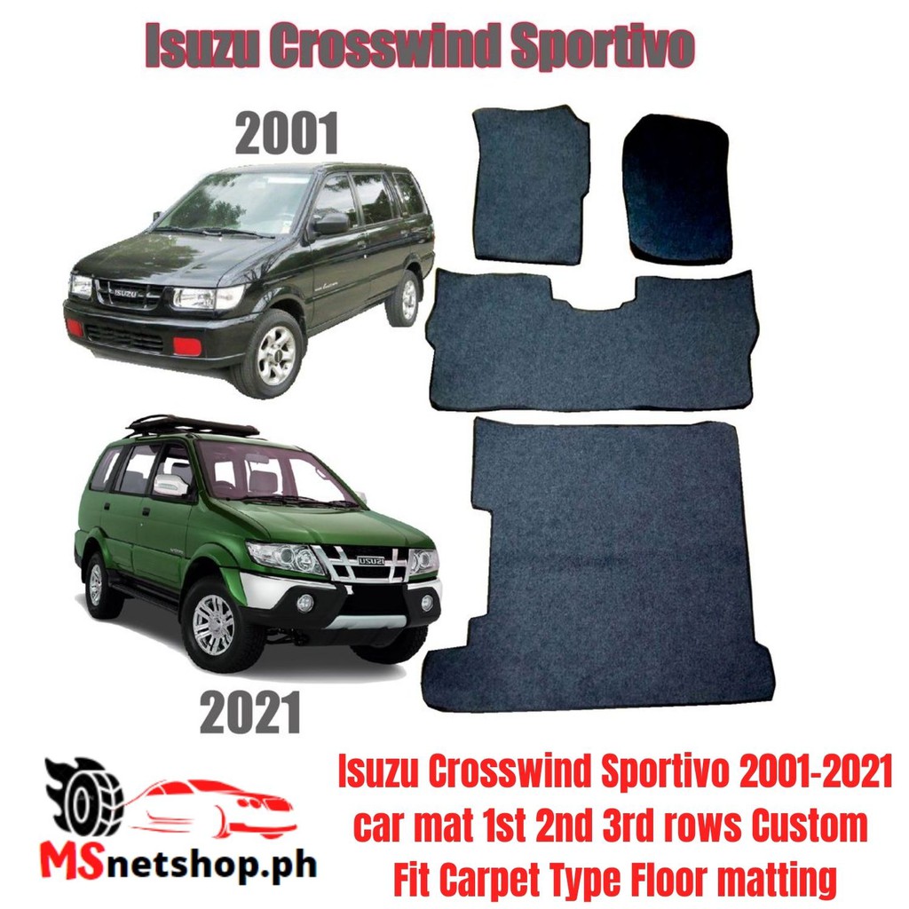 Isuzu Crosswind Sportivo 20012021 car mat 1st 2nd 3rd rows Custom Fit