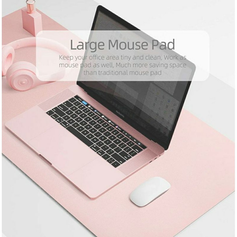 Gray, 31.5 x 15.7 Gogloo Multifunctional Office Desk Pad Dual Sided PU Leather Mouse Pad Desk Writing Mat for Office/Home Thin and Waterproof Desk Blotter Protector 