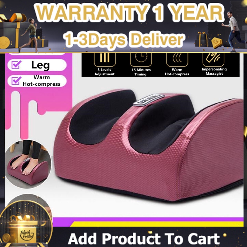 Electric Foot heating Leg Relax Massager Acupoint Machine Remote