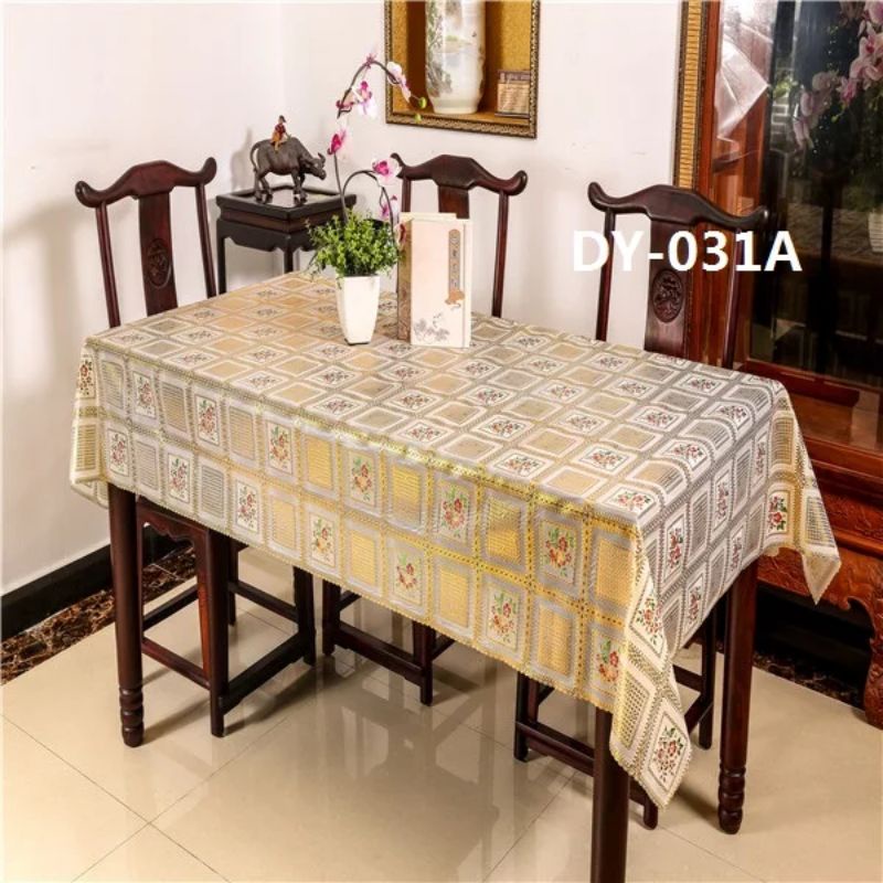 Pvc Lace Table Cover Table Cloth (135cmwidth*100cmlength) Shopee