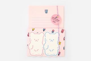Artbox From Korea Niga Jelly Po Square Dome Song Letter Writing Paper And Envelope Set #9