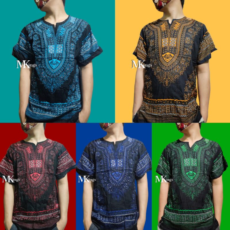 COLORED ETHNIC / DASHIKI SHIRT / INDIAN SHIRT / JURAGAN BLACK | Shopee ...