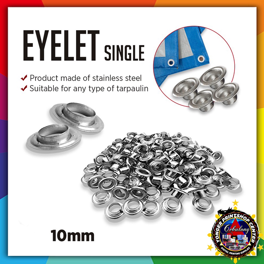 100 PCS/PACK EYELET FOR TARPAULIN 10MM SIZE Shopee Philippines