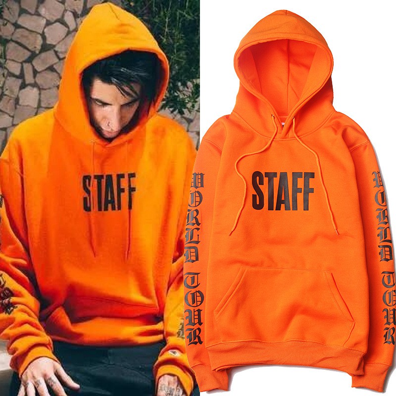 orange velvet hoodie