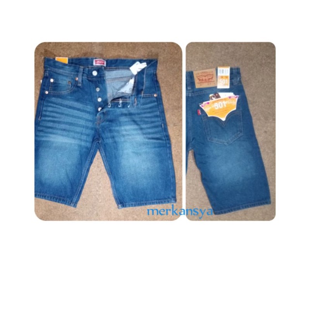 Levis 501 Mens Denim Shorts Button-fly Knee Length Shorts | Shopee  Philippines