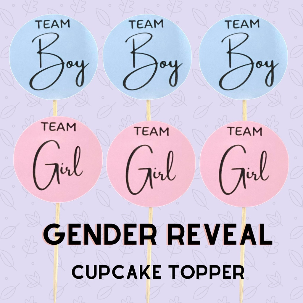 Team Boy Or Girl Gender Reveal Cupcake Topper Shopee Philippines 2162