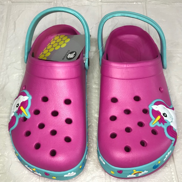 girls unicorn crocs