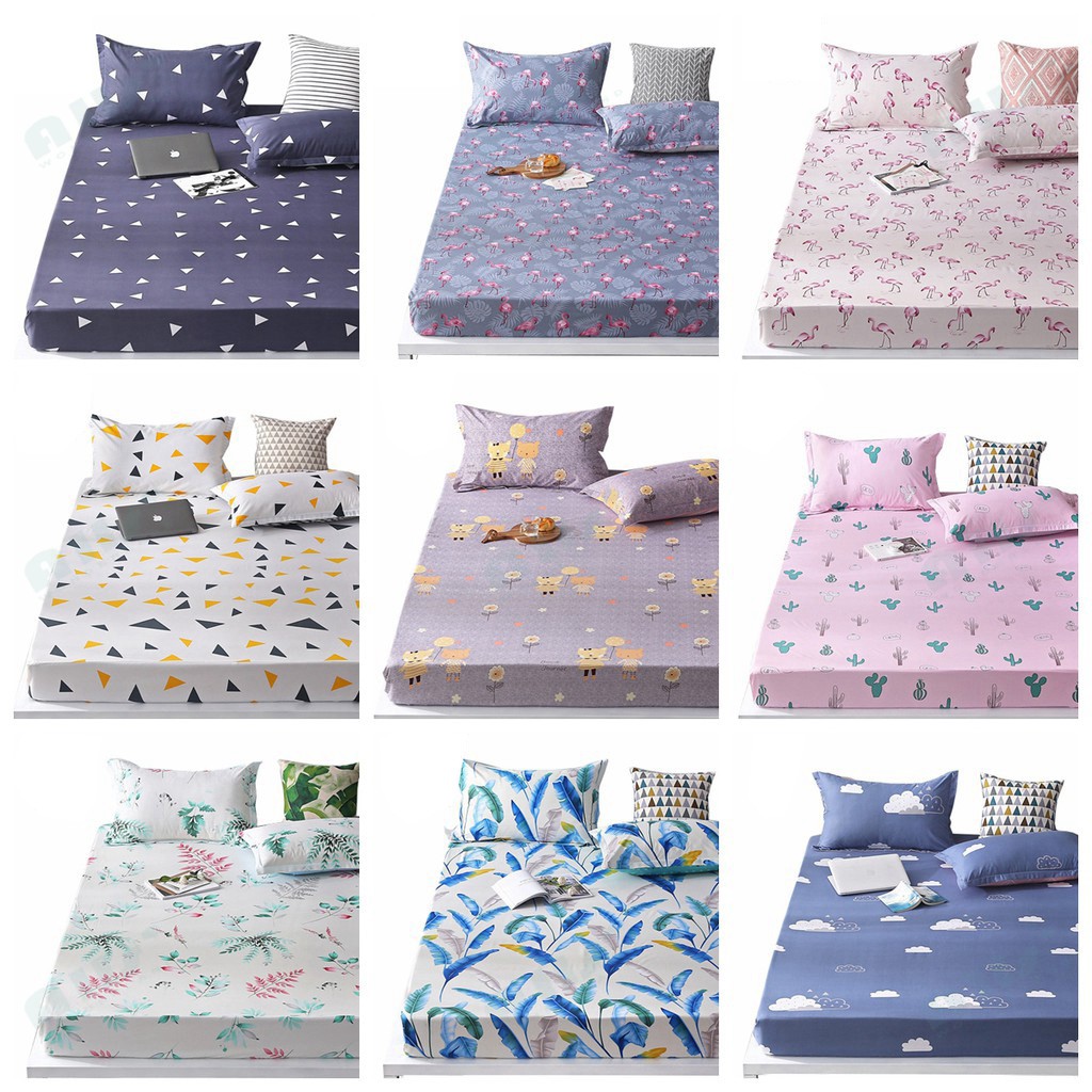 twin queen king size printed bed sheet 