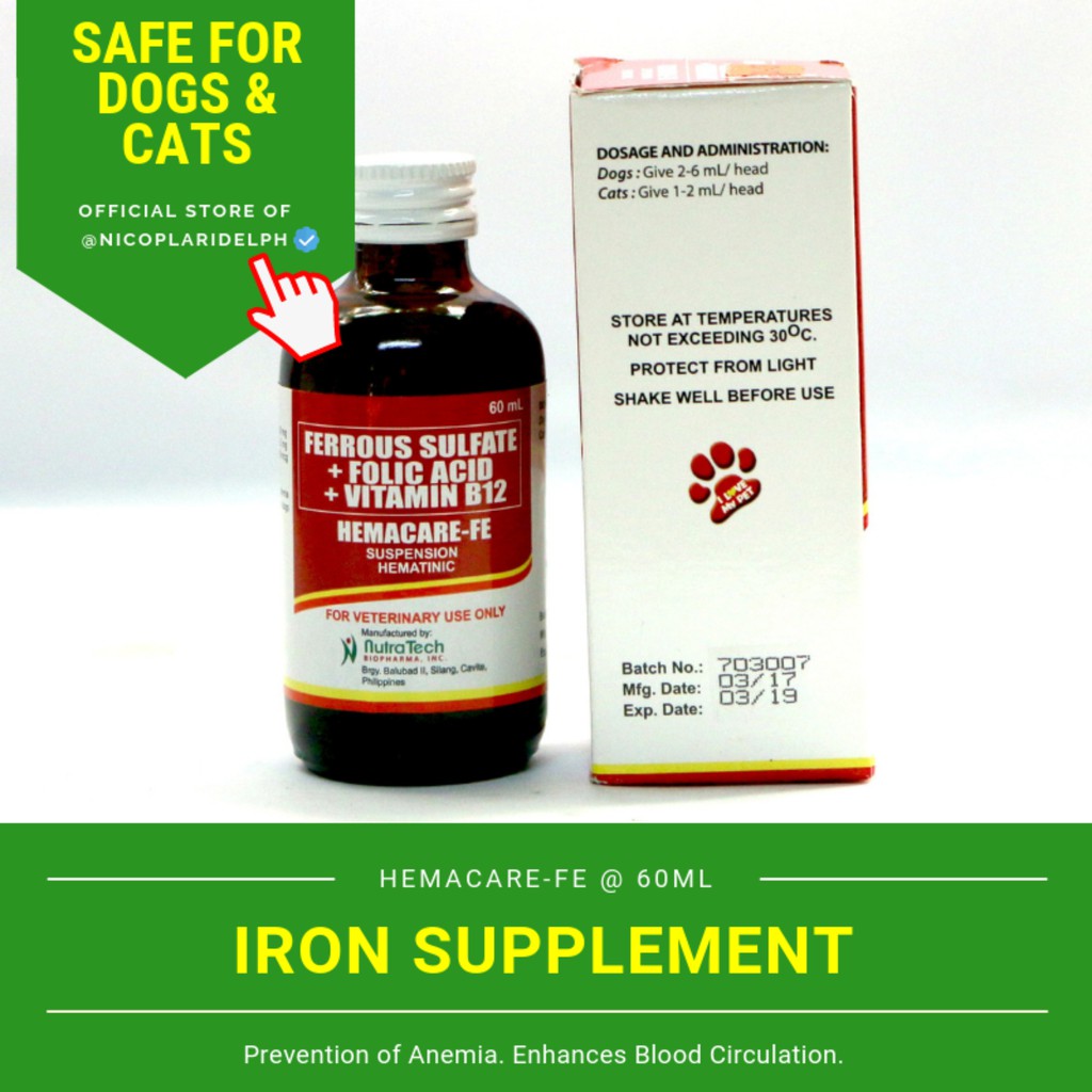 are iron tablets safe for dogs