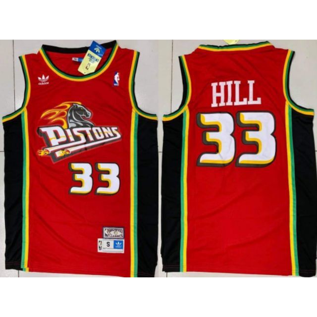 grant hill red pistons jersey