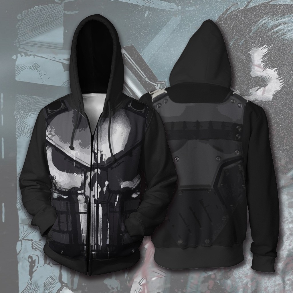 punisher jacket hoodie