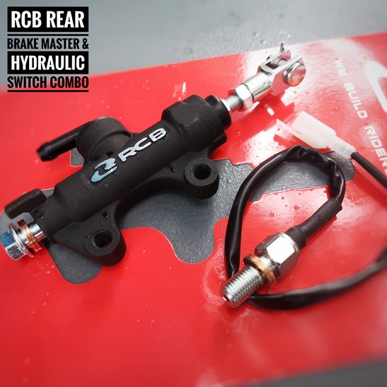 RCB REAR BRAKE MASTER PUMP [CHARCOAL] & HYDRAULIC SWITCH COMBO Shopee