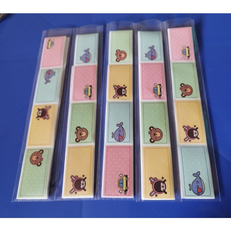 15 Pieces Name Sticker/ Book Label/Items Marked Cartoon Label Blank