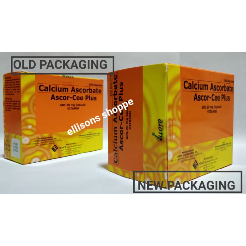 AscorCee Plus Calcium Ascorbate 100 Capsules Shopee Philippines