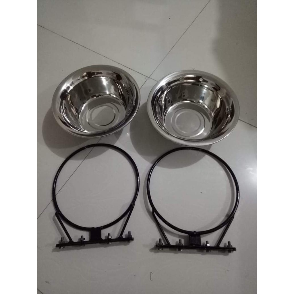 large stainless dog bowl