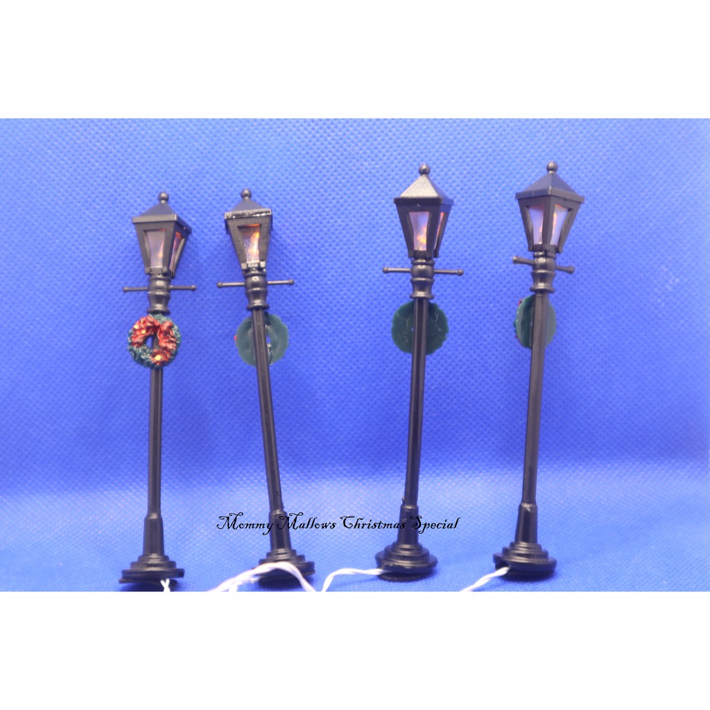 Street Lights Set of 4 Christmas Village Accessory Shopee Philippines