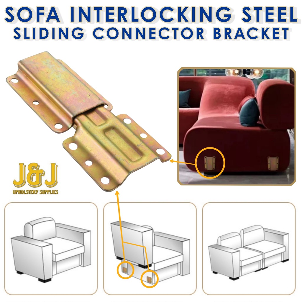 Sofa Interlocking Steel Sofa Sliding Connector Bracket, Buckle for Sofa