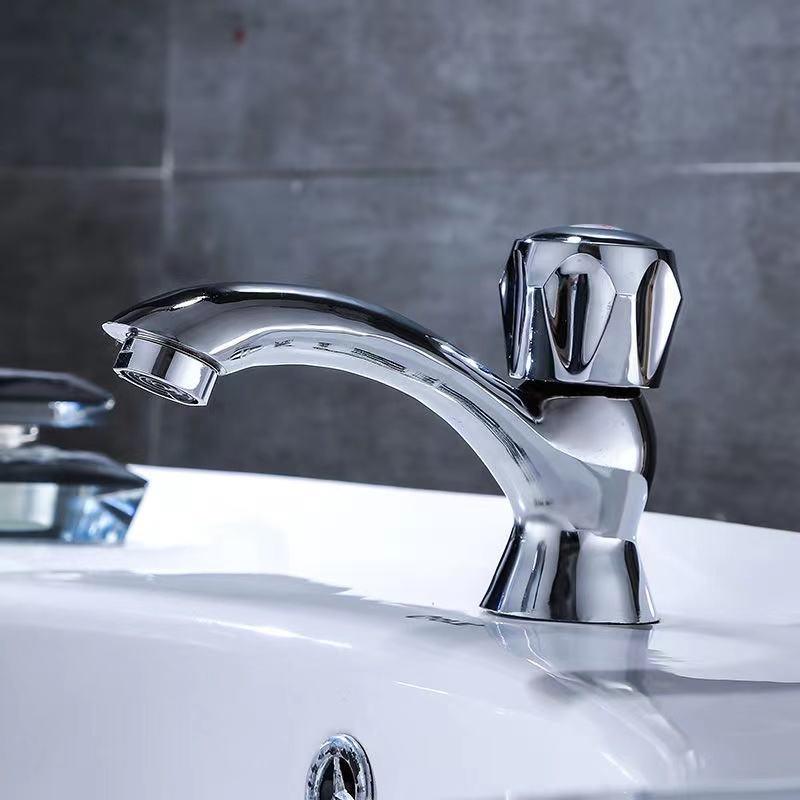 RCG Stainless Lavatory Basin Faucet 1/2" Short Bathroom Tap Sink Faucet