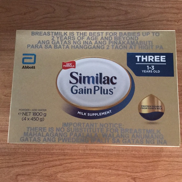 similac gain plus 3 years old