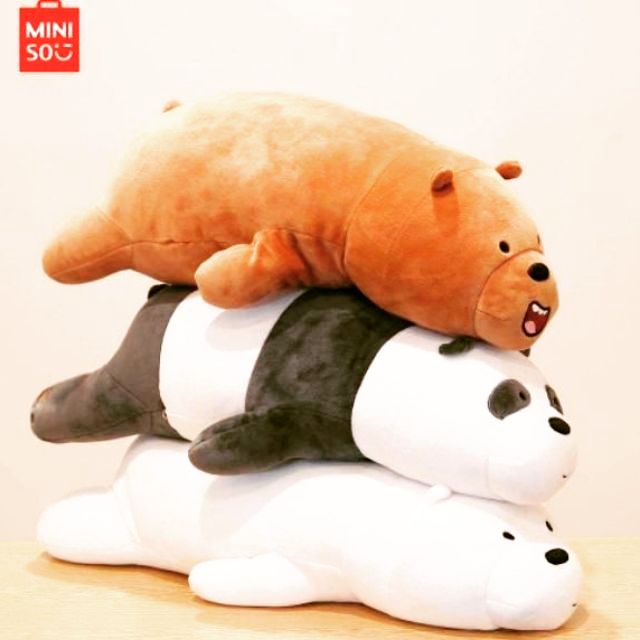 we bare bears plush toys miniso