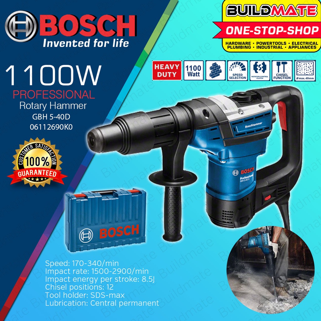 BOSCH Professional 1100W SDS MAX Rotary Hammer Drill with Case 8.5J