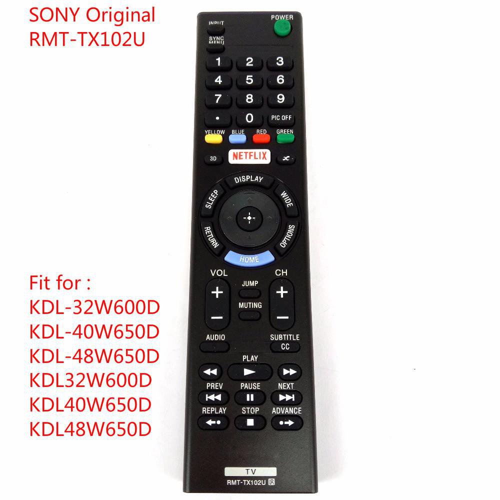 SONY Original RMT TX102U FOR SONY TV Remote Control For KDL 32W600D KDL 40W650D KDL 48W650D