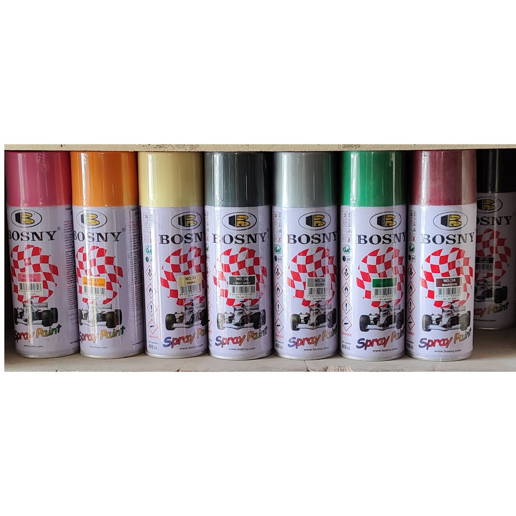 Bosny Acrylic Spray Paint Quick Dry & Hi Gloss 30 To 39 Regular (Sold