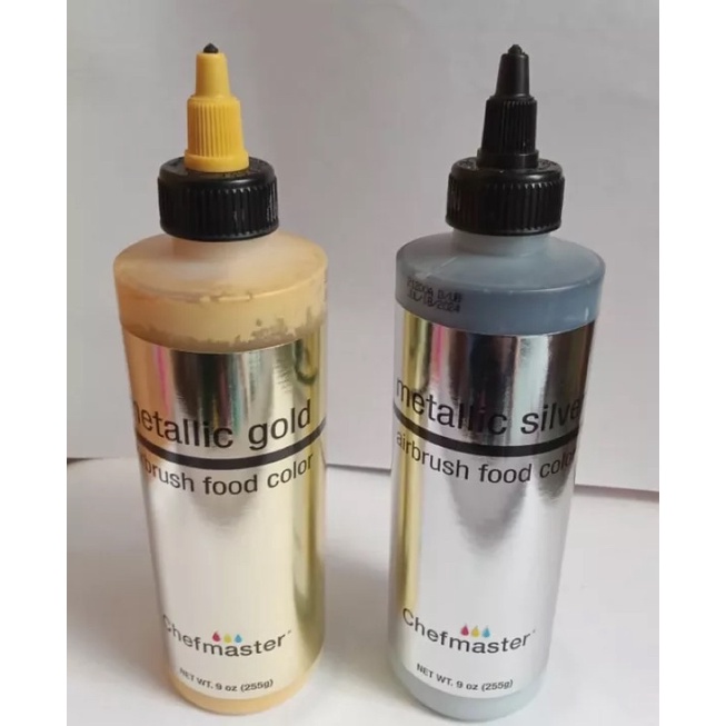Chefmaster Metallic Gold/Silver Airbrush Colors 255g Shopee Philippines