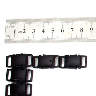 50pcs Durable Hard Plastic Side Release Buckles for Webbing /Dog Collar /Paracord Bracelets (Black) #6
