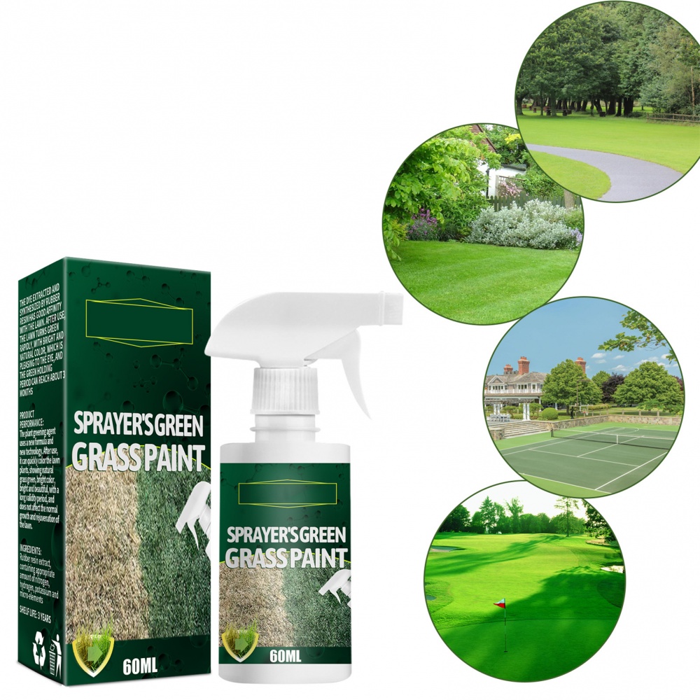 Grass and Turf Paint Sprayer Natural Pet-Friendly Lawn Colorant Turns ...