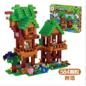 Lego Minecraft Series Building Blocks Elf Tree House My World Compatible With Legos Trees Tower Toys Shopee Philippines