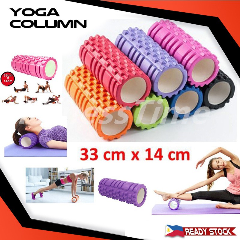 Ready Stock Yoga Column Gym Fitness Foam Roller Pilates Yoga Exercise Back Muscle Massage Roller