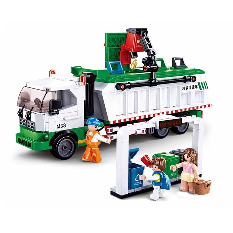 432pcs Garbage Truck Building Blocks Kids Educational Toys