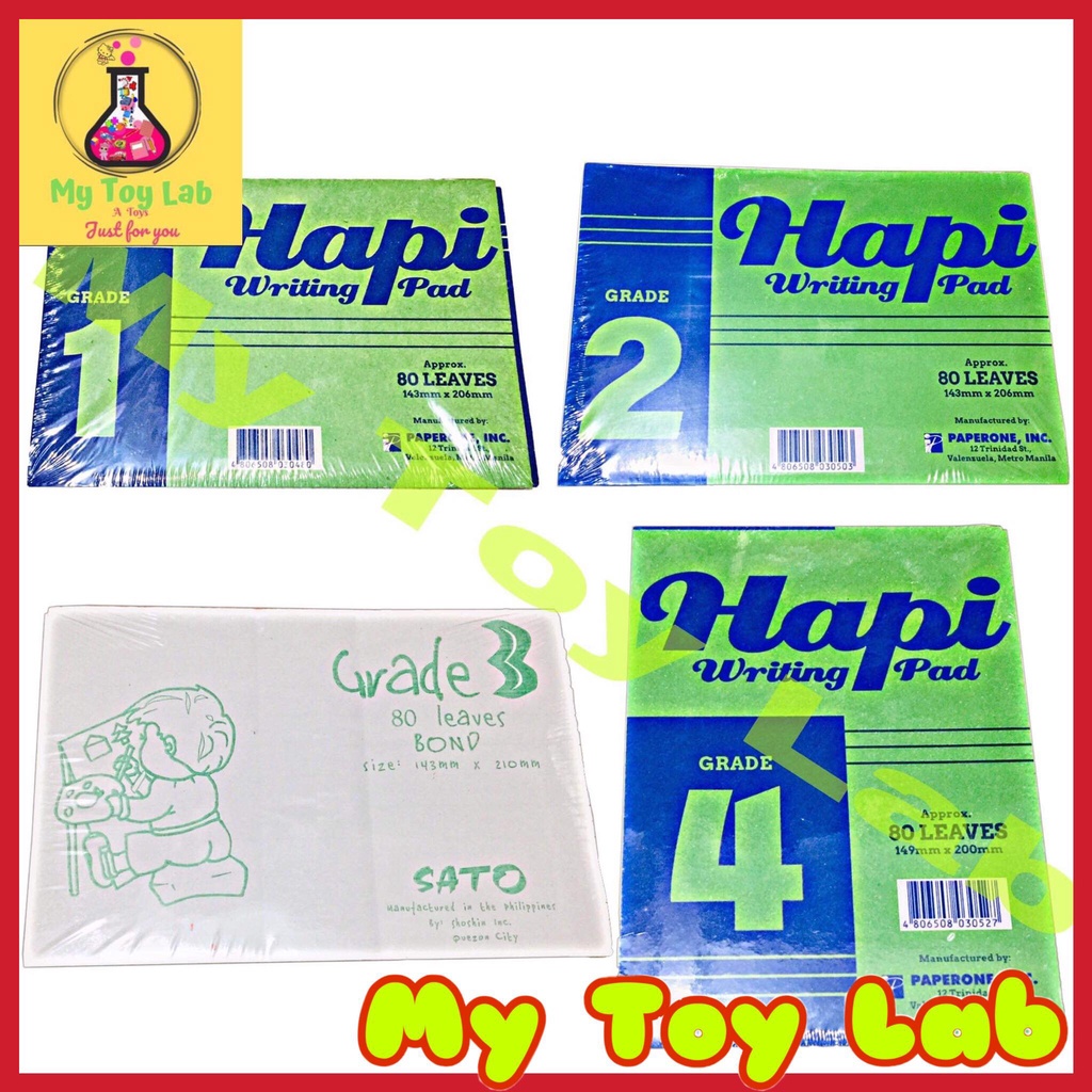 M.T.L. Writing Pad paper for Grade 1,2,3 & 4 (per pad)/ Pad paper