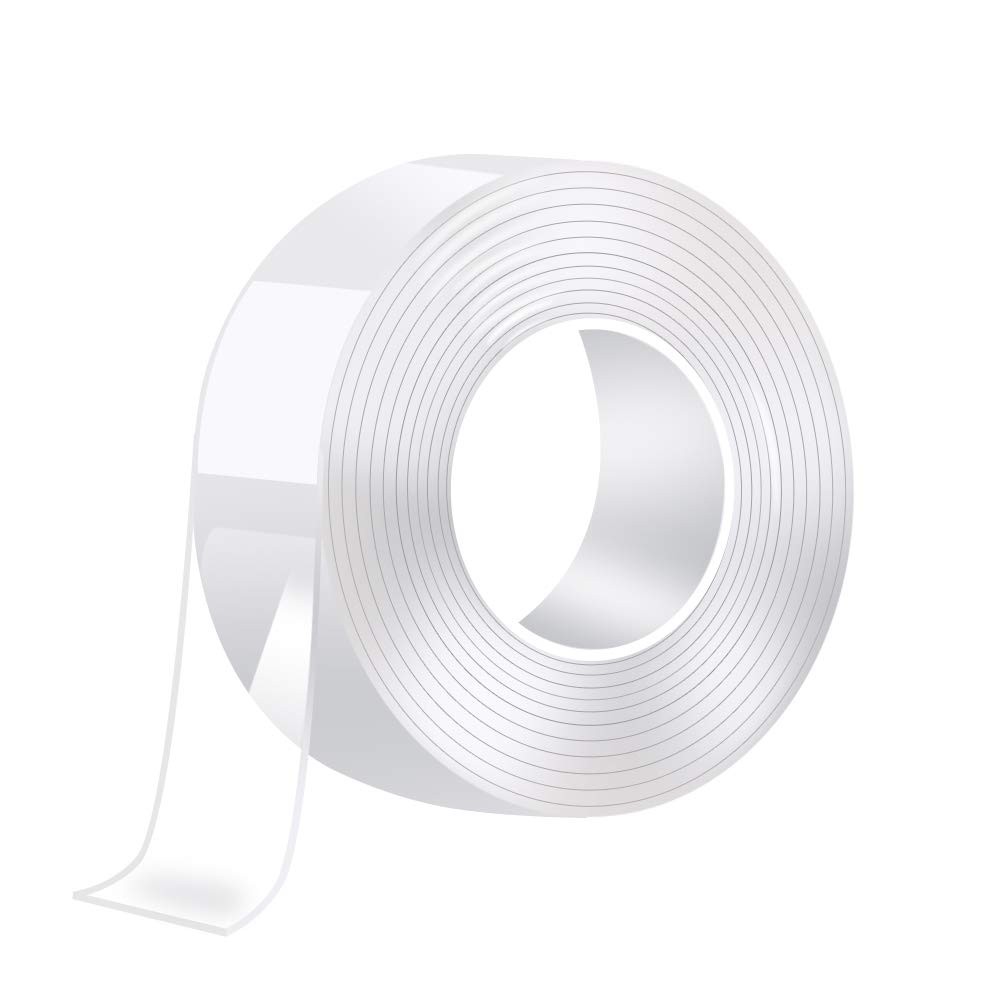 JS Nano Double Sided Tape, Removable Clear Gel Grip Tape, Reusable Traceless