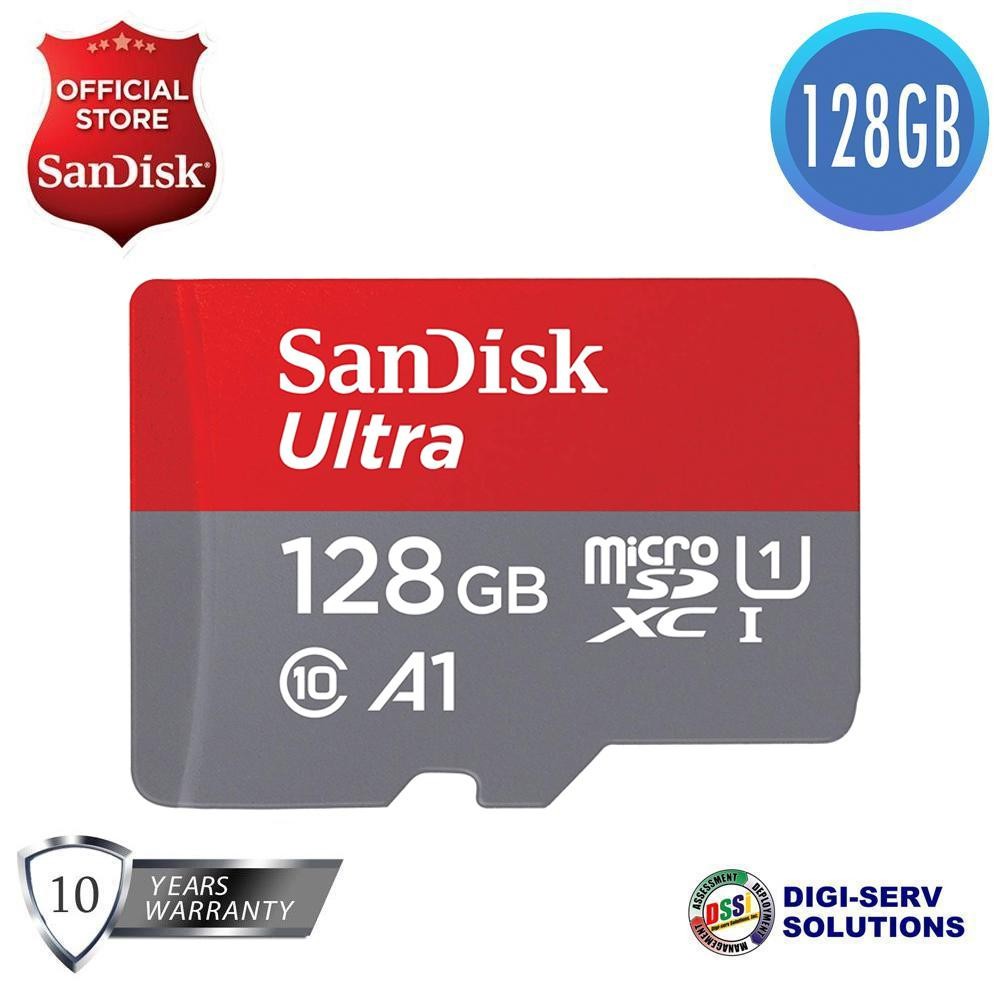 Sandisk Ultra Micro Sdxc A1 Series Uhs I Class 10 Up To 100mb S 128gb Sdsquar Memory Card Shopee Philippines