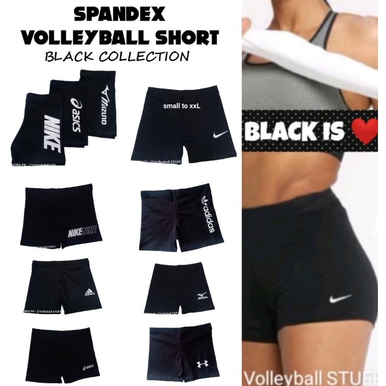 Spandex Volleyball SHORT(BLACK COLLECTION)tiktok short,boyleg,sport