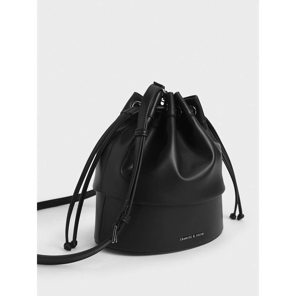 charles and keith drawstring bucket bag