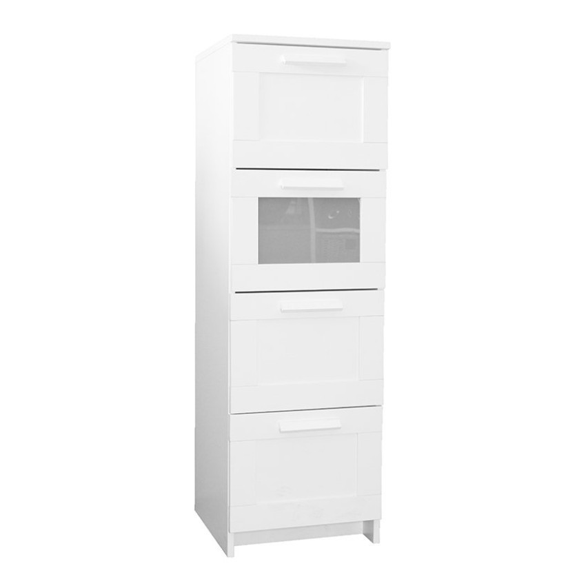 Ikea Brimnes Chest Of 4 Drawers Narrow Tall White Frosted Gloss