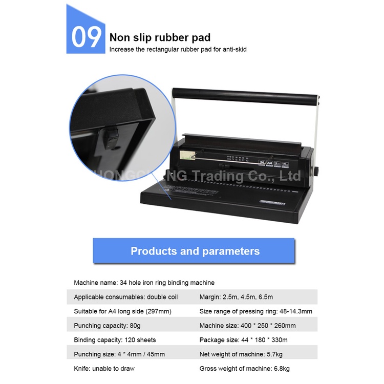 Wire Binding Machine W12M A4 Size Heavy Duty Binder presyo ₱2,275