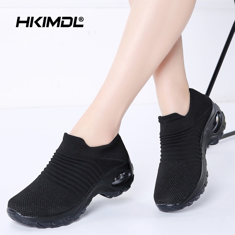 platform slip on tennis shoes