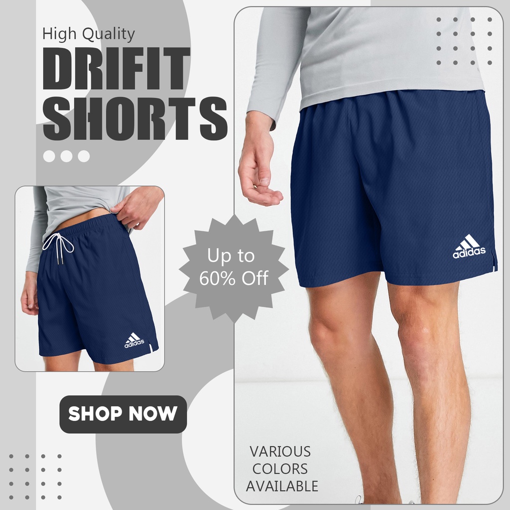 SHD 2.0 Trendy DriFit Shorts For Men and Women Gym Shorts Sport