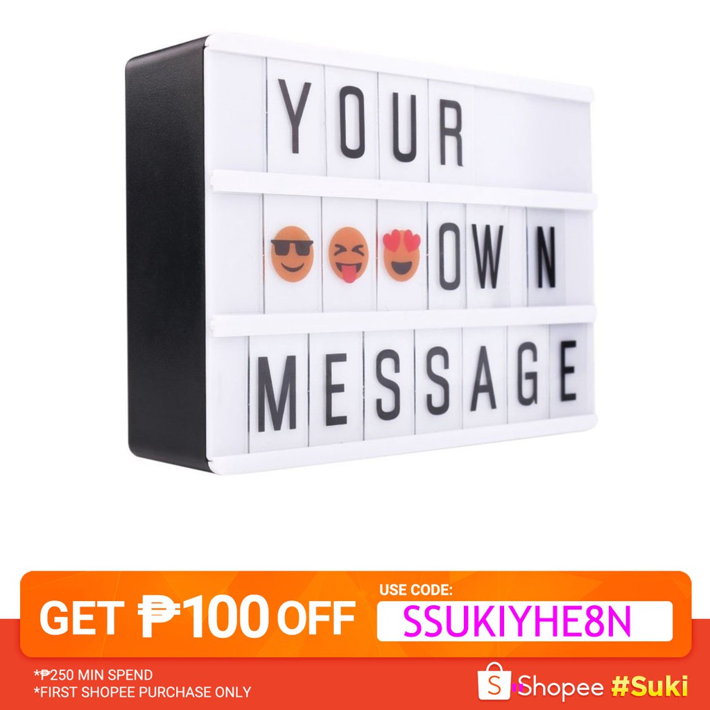 *Ready Stock*A4 A6 Light Up Letter Box Lightbox Board Party Shopee