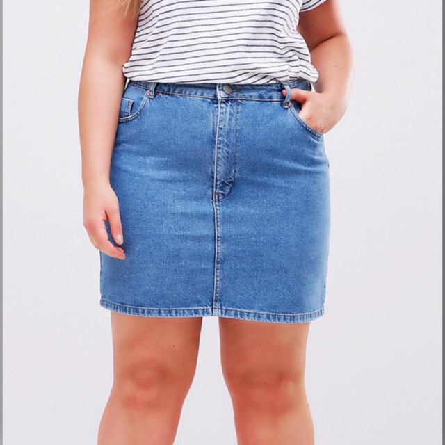 shopee denim skirt