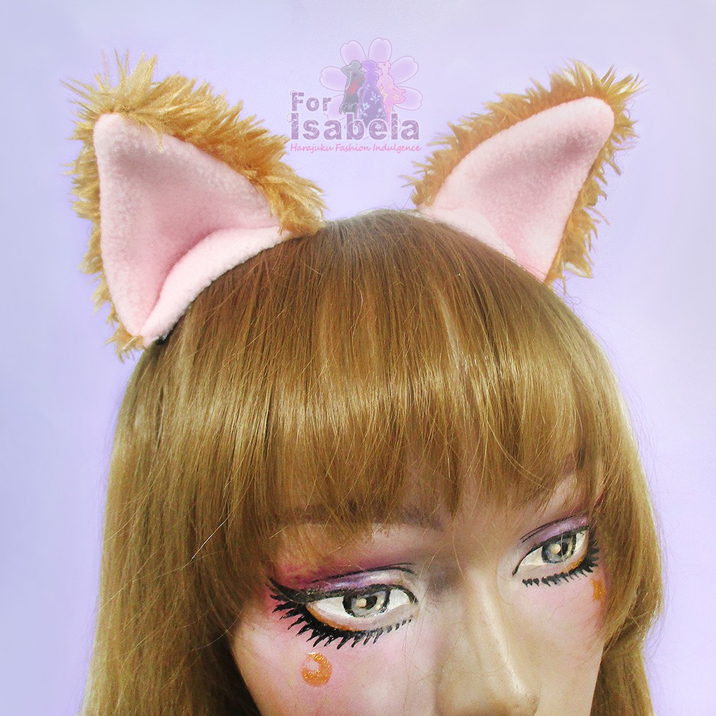Cat Ears Hair Clip (Brown Fur) Shopee Philippines
